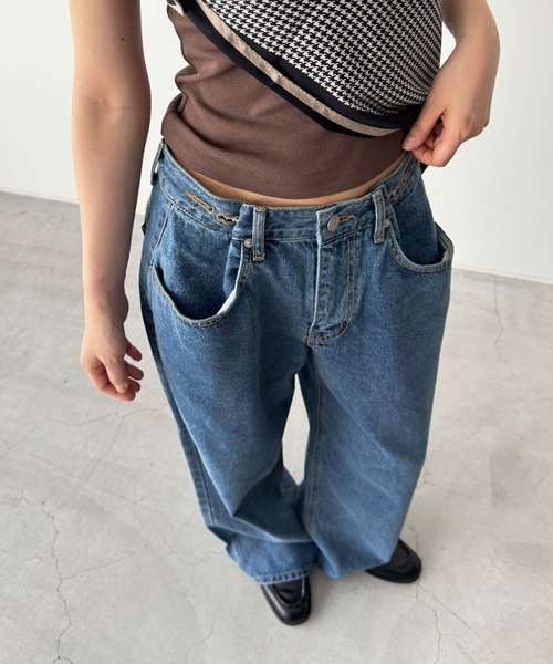 CANAL JEAN(キャナルジーン)の「diggity ボタンポケットデニムパンツ(デニムパンツ・レディース・インディゴブルー/ライトブルー/ダークインディゴブルー・MEDIUM/SMALL)」の6枚目の写真
