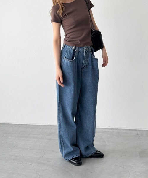 CANAL JEAN(キャナルジーン)の「diggity ボタンポケットデニムパンツ(デニムパンツ・レディース・インディゴブルー/ライトブルー/ダークインディゴブルー・MEDIUM/SMALL)」の8枚目の写真