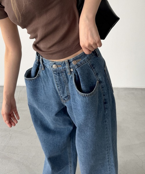 CANAL JEAN(キャナルジーン)の「diggity ボタンポケットデニムパンツ(デニムパンツ・レディース・インディゴブルー/ライトブルー/ダークインディゴブルー・MEDIUM/SMALL)」の9枚目の写真