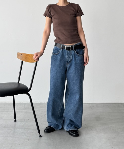 CANAL JEAN(キャナルジーン)の「diggity ボタンポケットデニムパンツ(デニムパンツ・レディース・インディゴブルー/ライトブルー/ダークインディゴブルー・MEDIUM/SMALL)」の12枚目の写真