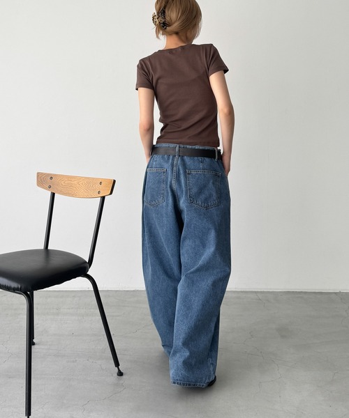 CANAL JEAN(キャナルジーン)の「diggity ボタンポケットデニムパンツ(デニムパンツ・レディース・インディゴブルー/ライトブルー/ダークインディゴブルー・MEDIUM/SMALL)」の13枚目の写真