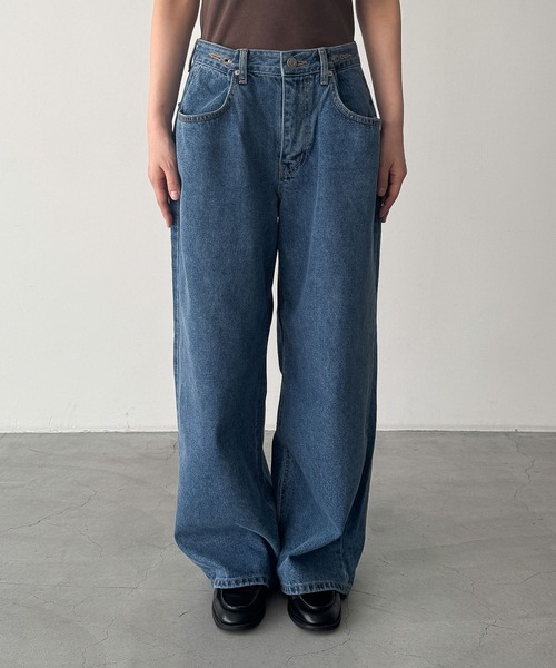CANAL JEAN(キャナルジーン)の「diggity ボタンポケットデニムパンツ(デニムパンツ・レディース・インディゴブルー/ライトブルー/ダークインディゴブルー・MEDIUM/SMALL)」の20枚目の写真