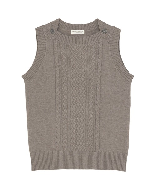 TOKYO SHIRTS(トウキョウシャツ)の「アンチピリング ボートネック ベスト(ベスト・レディース・グレー/ブラウン/グリーン・M/L/LL)」の9枚目の写真