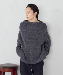 COMME CA ISM | ラメモールボートネックニット(ニット/セーター)