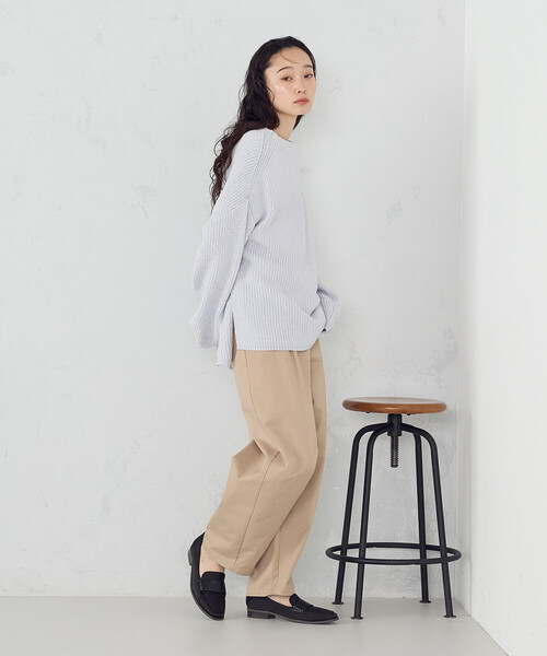 COMME CA ISM(コムサイズム)の「ラメモールボートネックニット(ニット/セーター・レディース・チャコール/ライトグレー/サックスブルー・FREE)」の15枚目の写真