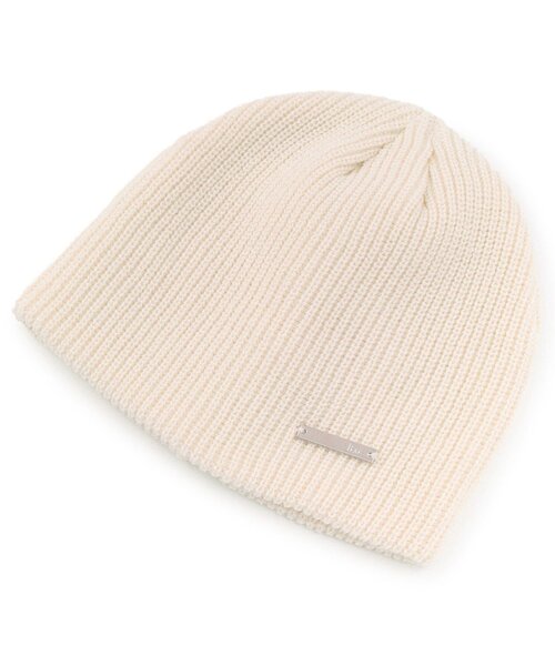 LOVETOXIC(ラブトキシック)の「【LTXC】プレートリブビーニー(ニットキャップ/ビーニー・キッズ・オフホワイト/ブルー/グレー/ブラック・F)」の1枚目の写真