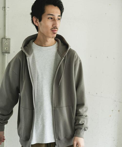 URBAN RESEARCH DOORS（アーバンリサーチドアーズ）の「『UR TECH』ピグメントダイ裏起毛ZIPパーカー（パーカー・メンズ・グレー/ブラック・MEDIUM/LARGE）」の21枚目の写真