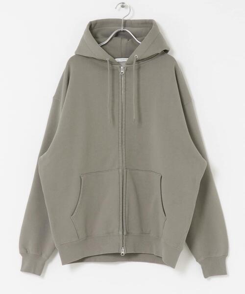 URBAN RESEARCH DOORS（アーバンリサーチドアーズ）の「『UR TECH』ピグメントダイ裏起毛ZIPパーカー（パーカー・メンズ・グレー/ブラック・MEDIUM/LARGE）」の7枚目の写真