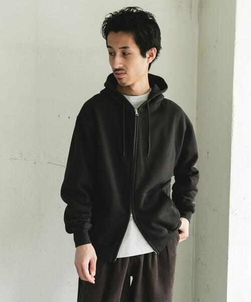 URBAN RESEARCH DOORS（アーバンリサーチドアーズ）の「『UR TECH』ピグメントダイ裏起毛ZIPパーカー（パーカー・メンズ・グレー/ブラック・MEDIUM/LARGE）」の18枚目の写真