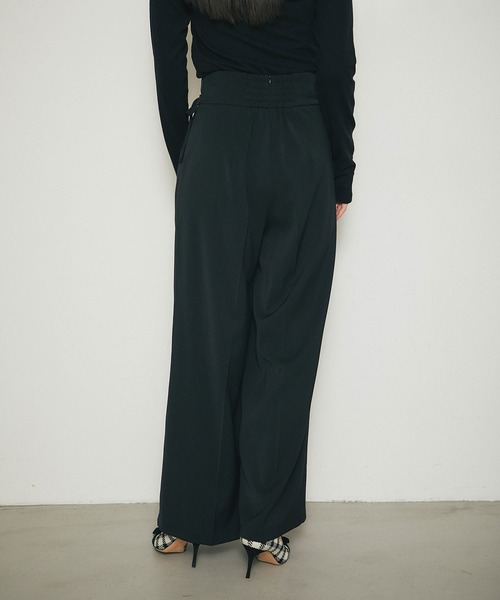 &. NOSTALGIA(アンドドットノスタルジア)の「ラップワイドパンツ(その他パンツ・レディース・ブラック/ネイビー・M)」の9枚目の写真