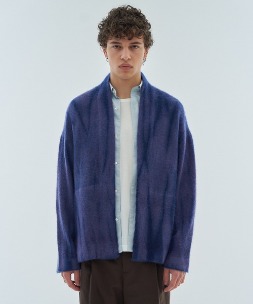 ESTNATION(エストネーション)の「ESTNATION / カシミヤニットカーディガン <ESTNATION JOURNEY>(カーディガン/ボレロ・メンズ・パープル/ネイビー・MEDIUM/LARGE)」の1枚目の写真