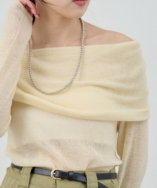 シアーオフショルニット（ニット/セーター）｜SHENERY