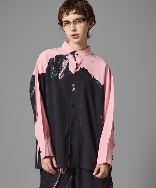 NON TOKYO(ノントーキョー)の「DIRECT PRINT NO COLLAR SHIRTS(シャツ/ブラウス・レディース・ピンク/ブルー・1)」の1枚目の写真