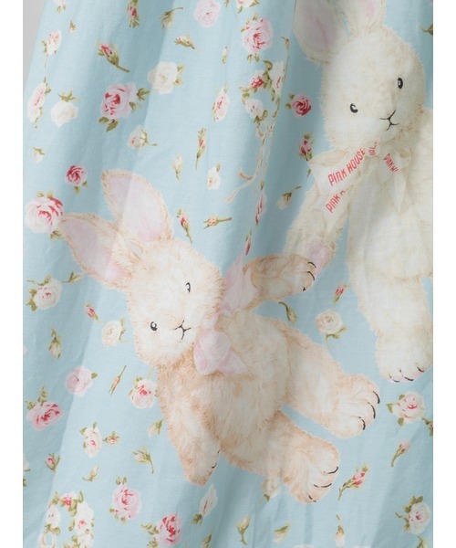 PINK HOUSE（ピンクハウス）の「バラ園うさぎプリントスカート