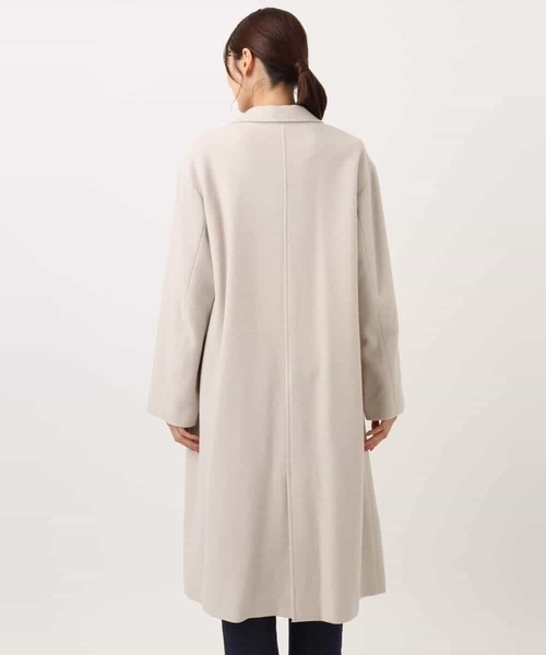 MK MICHEL KLEIN（エムケーミッシェルクラン）の「[超軽量]エアリアルウール チェスターコート（チェスターコート・レディース・ネイビー/ベージュ・38）」の6枚目の写真