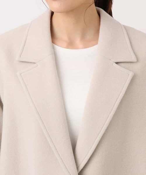 MK MICHEL KLEIN（エムケーミッシェルクラン）の「[超軽量]エアリアルウール チェスターコート（チェスターコート・レディース・ネイビー/ベージュ・38）」の7枚目の写真