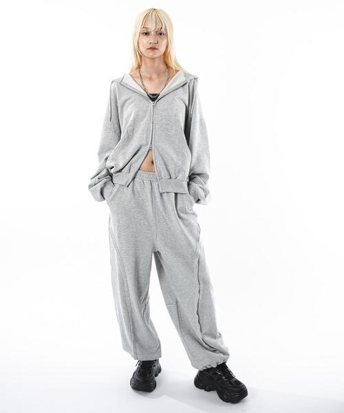 SHORT ROUND（ショートラウンド）の「SHORT ROUND/バルーン3Dスウェットパンツ（スウェットパンツ・メンズ・ブラック系その他/杢グレー・MEDIUM/LARGE）」の8枚目の写真