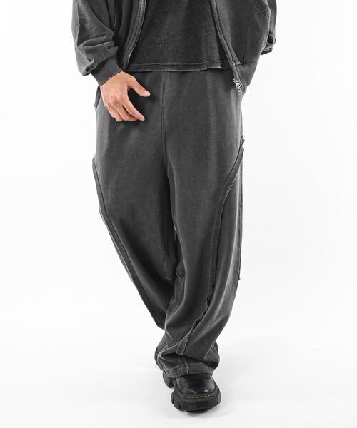 SHORT ROUND（ショートラウンド）の「SHORT ROUND/バルーン3Dスウェットパンツ（スウェットパンツ・メンズ・ブラック系その他/杢グレー・MEDIUM/LARGE）」の3枚目の写真