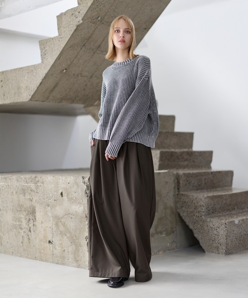 5ゲージ畦編みピグメントニット（ニット/セーター）｜ASTRONOMY