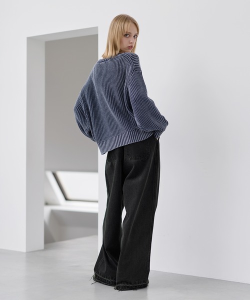 5ゲージ畦編みピグメントニット（ニット/セーター）｜ASTRONOMY