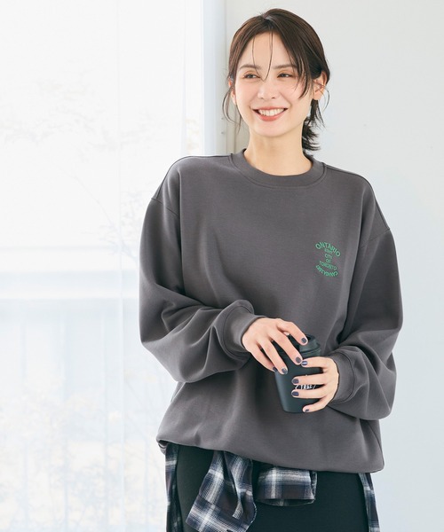 セール】ソフトジャージー刺繍プルオーバー（スウェット）｜coca（coca