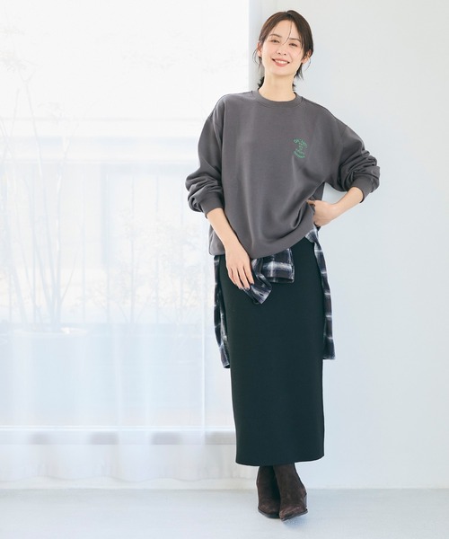 セール】ソフトジャージー刺繍プルオーバー（スウェット）｜coca（coca