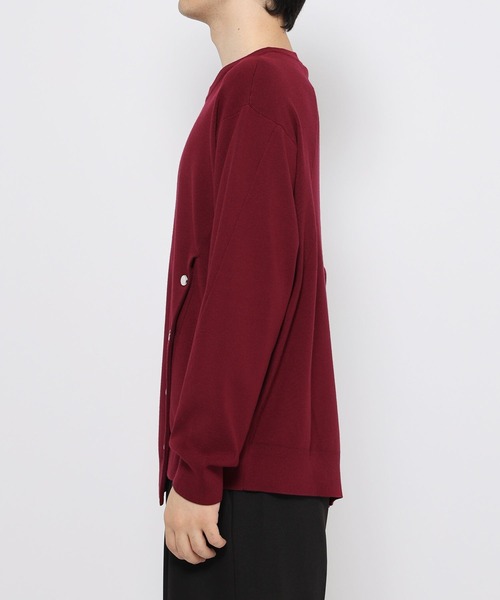 HARE（ハレ）の「アシメボタンニットプルオーバー(HARE)（ニット/セーター・メンズ・ブラック/レッド・FREE）」の10枚目の写真