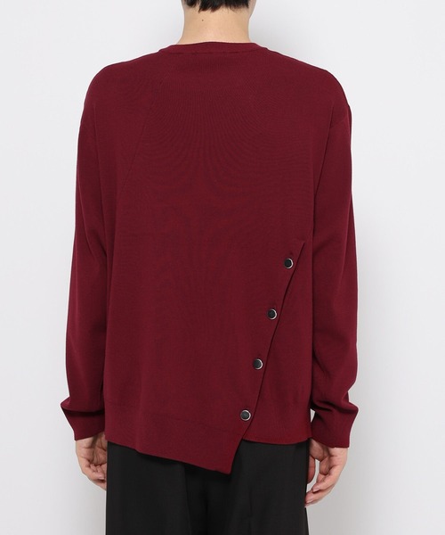 HARE（ハレ）の「アシメボタンニットプルオーバー(HARE)（ニット/セーター・メンズ・ブラック/レッド・FREE）」の11枚目の写真