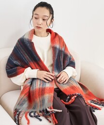 coen | 【PANKAJ（パンカジ）】チェックボリュームマフラー(マフラー)