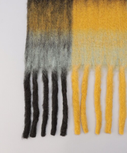 coen（コーエン）の「【PANKAJ（パンカジ）】チェックボリュームマフラー（マフラー・レディース・オレンジ/コバルトブルー/イエロー・FREE）」の15枚目の写真