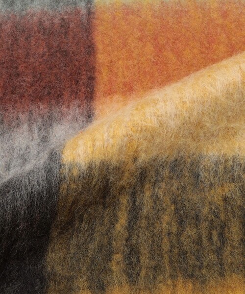 coen（コーエン）の「【PANKAJ（パンカジ）】チェックボリュームマフラー（マフラー・レディース・オレンジ/コバルトブルー/イエロー・FREE）」の16枚目の写真