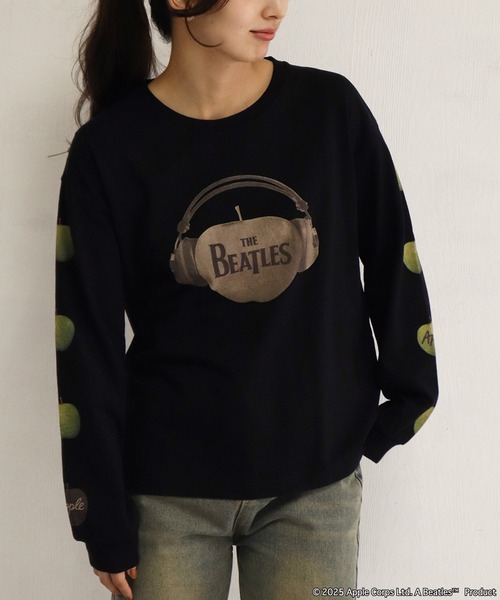 90s The Beatles ロンT Apple アップル Tシャツ XL The Beatles / ビートルズ APPLE ロングスリーブTシャツ（Tシャツ