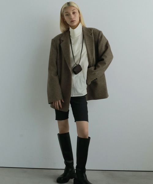 anuke（アンヌーク）の「Sheer Over Blouse（シャツ/ブラウス・レディース・アイボリー/ブラック・FREE）」の4枚目の写真