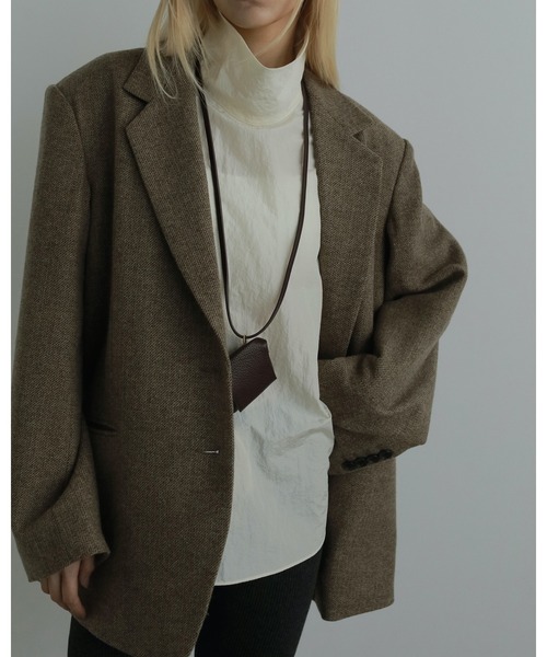 anuke（アンヌーク）の「Sheer Over Blouse（シャツ/ブラウス・レディース・アイボリー/ブラック・FREE）」の5枚目の写真