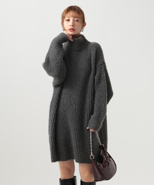 BAYFLOW（ベイフロー）の「アゼニットチュニック（チュニック・レディース・ボルドー/チャコール/グレイッシュベージュ・FREE）」の2枚目の写真