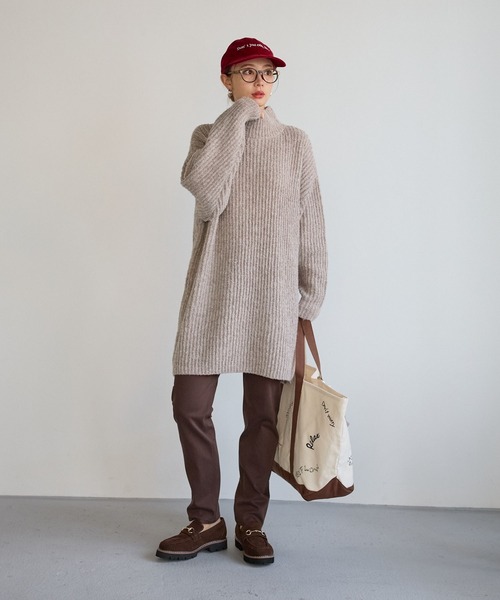 BAYFLOW（ベイフロー）の「アゼニットチュニック（チュニック・レディース・ボルドー/チャコール/グレイッシュベージュ・FREE）」の20枚目の写真