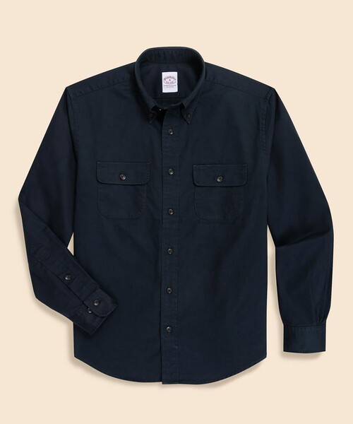 BROOKS BROTHERS(ブルックスブラザーズ)の「コットンツイル ダブルポケット ワークシャツ(シャツ/ブラウス・メンズ・オリーブ/ネイビー/カーキ・MEDIUM/LARGE/X-LARGE/SMALL)」の3枚目の写真