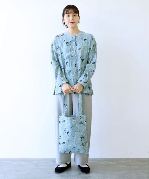 yuni(ユニ )の「Floral embroidely ribon シャツ(シャツ/ブラウス・レディース・イエロー/ブルー・FREE)」の10枚目の写真