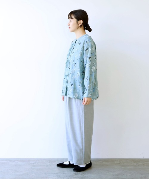 yuni(ユニ )の「Floral embroidely ribon シャツ(シャツ/ブラウス・レディース・イエロー/ブルー・FREE)」の14枚目の写真