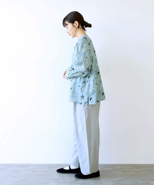 yuni(ユニ )の「Floral embroidely ribon シャツ(シャツ/ブラウス・レディース・イエロー/ブルー・FREE)」の15枚目の写真