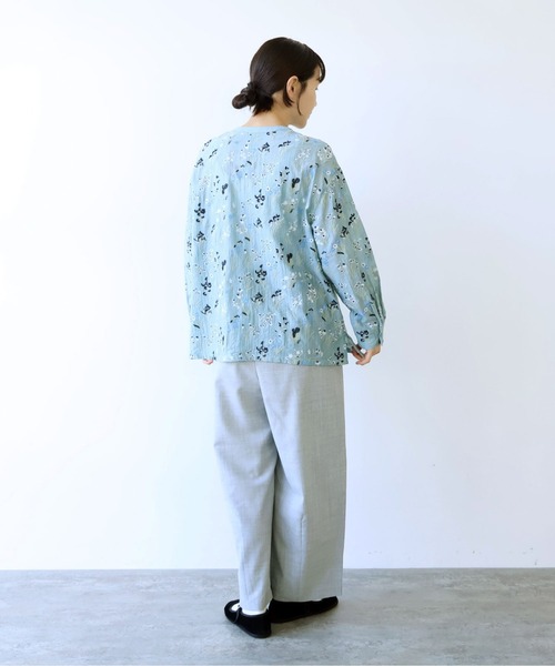 yuni(ユニ )の「Floral embroidely ribon シャツ(シャツ/ブラウス・レディース・イエロー/ブルー・FREE)」の16枚目の写真