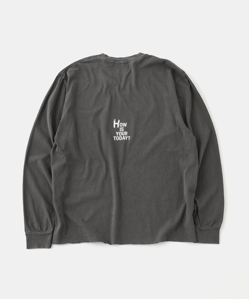 TODAY edition（トゥデイエディション）の「TODAY edition / トゥデイエディション HERE LS TEE（Tシャツ/カットソー・メンズ・ホワイト/チャコールグレー・LARGE/MEDIUM）」の3枚目の写真