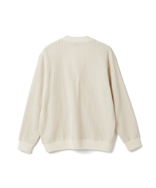 SEAGREEN(シーグリーン)の「SEAGREEN(シーグリーン) CROCHET LIKE RUSSEL KNIT CARDIGAN(カーディガン/ボレロ・メンズ・ブラウン/アイボリー・3/2/4)」の3枚目の写真