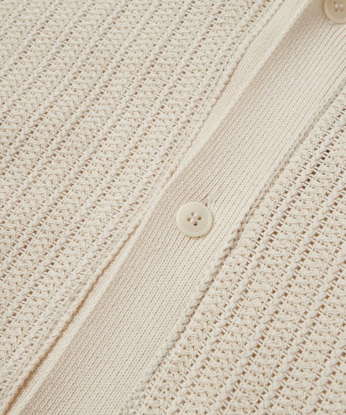 SEAGREEN(シーグリーン)の「SEAGREEN(シーグリーン) CROCHET LIKE RUSSEL KNIT CARDIGAN(カーディガン/ボレロ・メンズ・ブラウン/アイボリー・3/2/4)」の4枚目の写真