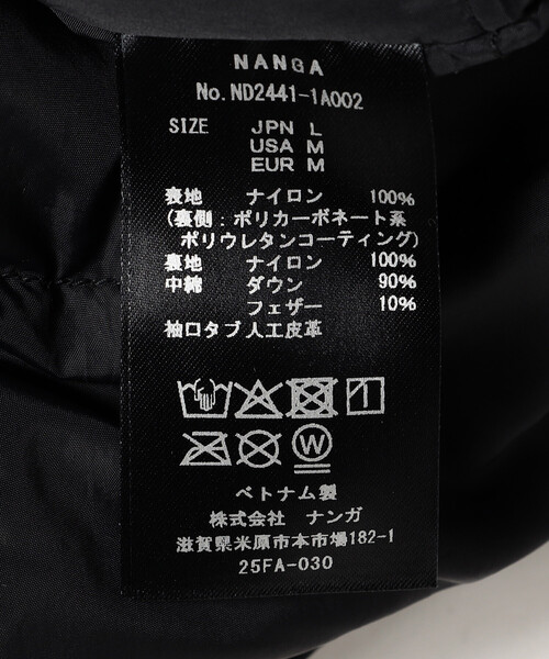 FREAK'S STORE（フリークスストア）の「限定展開 NANGA/ナンガ オーロラテックス スタンドカラーダウンジャケット / AURORA TEX STAND COLLAR DOWN JACKET / ND2441-1A0（ダウンジャケット/コート・メンズ・グレー/ブラック・MEDIUM/SMALL/LARGE/X-LARGE）」の17枚目の写真