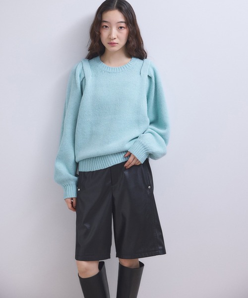 セール】【WEB限定】ショルダータックニットプルオーバー（ニット