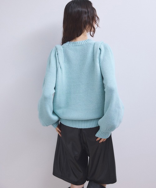 WEB限定】ショルダータックニットプルオーバー（ニット/セーター