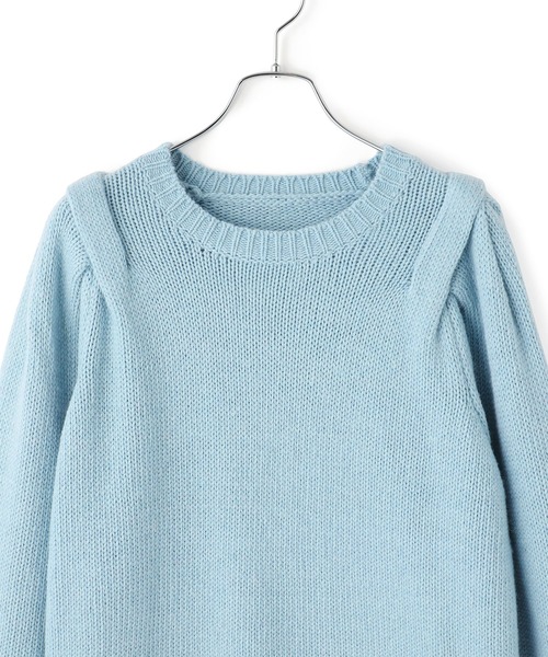 ADAM ET ROPE'(アダムエロペ)の「【WEB限定】ショルダータックニットプルオーバー(ニット/セーター・レディース・ブラウン/オフホワイト/チャコールグレー/ブルー系その他4・FREE)」の22枚目の写真