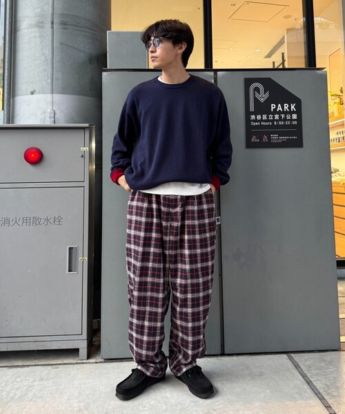 CIAOPANIC TYPY(チャオパニックティピー)の「【PATTIPATTI】ブランケットネルチェックパンツ(スラックス・レディース・グリーン/レッド/ネイビー・LARGE/MEDIUM)」の8枚目の写真