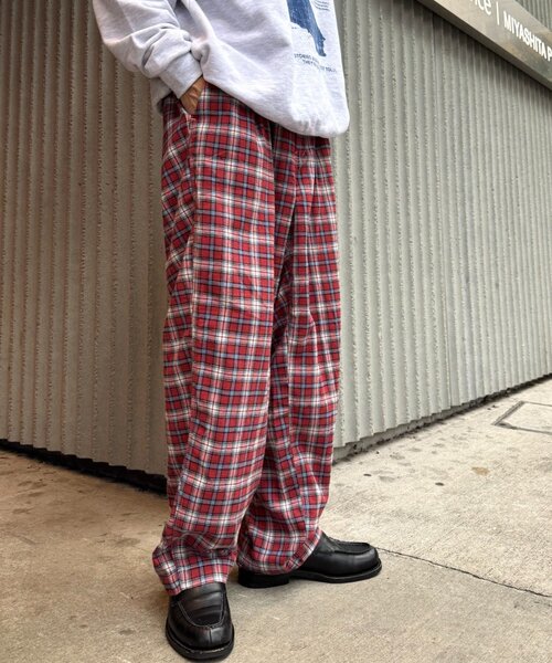 CIAOPANIC TYPY(チャオパニックティピー)の「【PATTIPATTI】ブランケットネルチェックパンツ(スラックス・レディース・グリーン/レッド/ネイビー・LARGE/MEDIUM)」の11枚目の写真